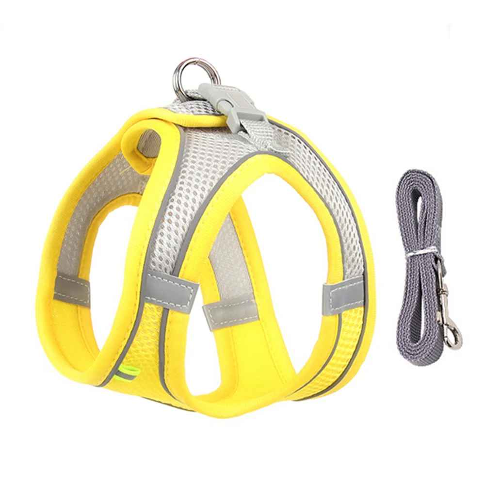 harnais chiot jaune