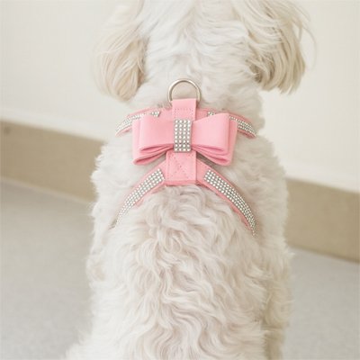 Harnais chiot rose