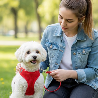 Harnais petit chien avec ajustement personnalisable