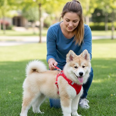 Harnais petit chien avec attache dorsale pour laisse