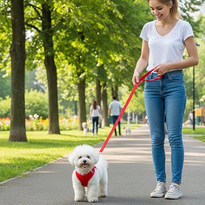 Harnais petit chien avec système de fixation rapide