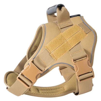 harnais tactique jaune pour chien