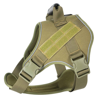 harnais tactique vert pour chien