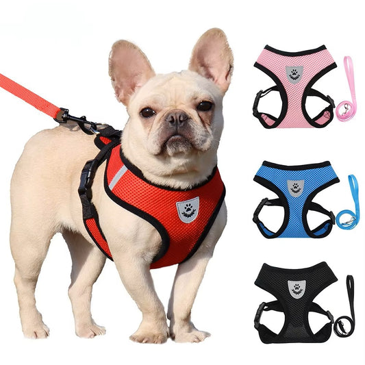 harnais pour petit chien répartit parfaitement la pression sur l'ensemble du corps, évitant toute gêne respiratoire