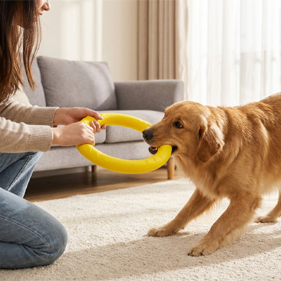 jeux interactif pour chien en forme d'anneau ultra-resitant