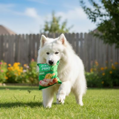 jeux interactif pour chien | Sac Chips Crépitant - Excursion Chien