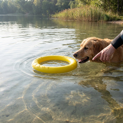 jeux interactif pour chien qui flotte sur l'eau pour des jeux aquatiques