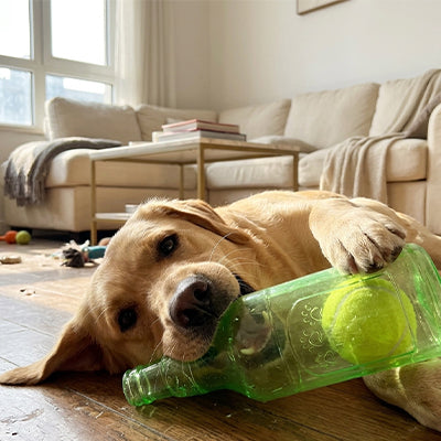 jouet bouteille pour chien résistant qui captive votre animal