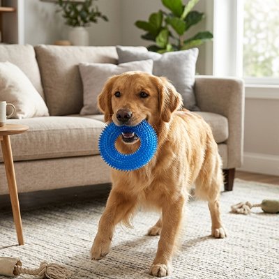 Jouet Chien qui éveille les sens tactiles et maintient l'intérêt du chien durant l'activité