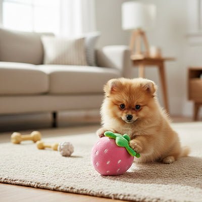 jouet chiot | Fraise Résistant - Excursion Chien