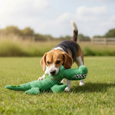 jouet crocodile pour chien qui résiste aux mordillements du chien
