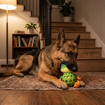 jouet en peluche pour chien qui résiste aux mâchoires les plus enthousiastes