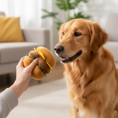 jouet hamburger pour chien qui occupe stimule le mental de votre fidèle compagnon