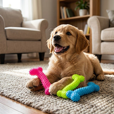 jouet indestructible pour chien destructeur en surface picots qui massent les gencives pendant que votre chien s'amuse