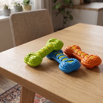 Jouet indestructible pour Chien en forme d'os confortable pour tous les gabarits de chiens