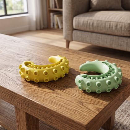 Jouet indestructible pour Chien en forme en C ergonomique