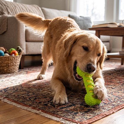 Jouet indestructible pour Chien robuste adaptée aux mâchoires puissantes et aux sessions de mastication prolongées