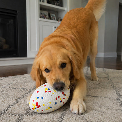 jouet oeuf pour chien qui résiste aux mâchouillements les plus puissants