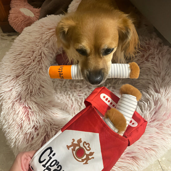 jouet pour chien cigarette en design humoristique qui crée des souvenirs mémorables