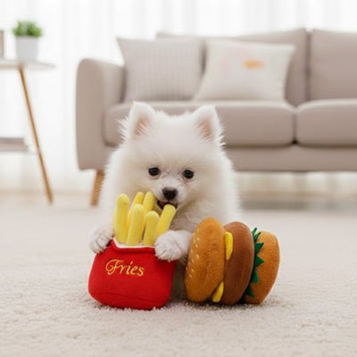 Jouet pour chiot | Fast - Food Couineur - Excursion Chien