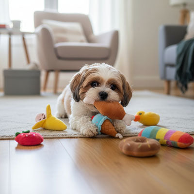 jouet pour chiot qui mordille en texture douce qui protège les gencives sensibles 