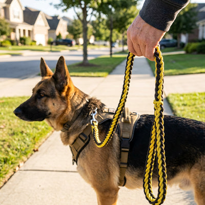 laisse de chien en tressage robuste et en corde épaisses 
