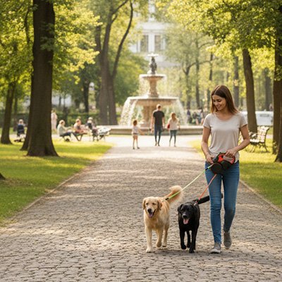 Laisse double pour Chien avec double attache indépendante