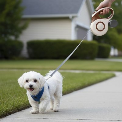 Laisse enrouleur chien avec système de rétraction fluide