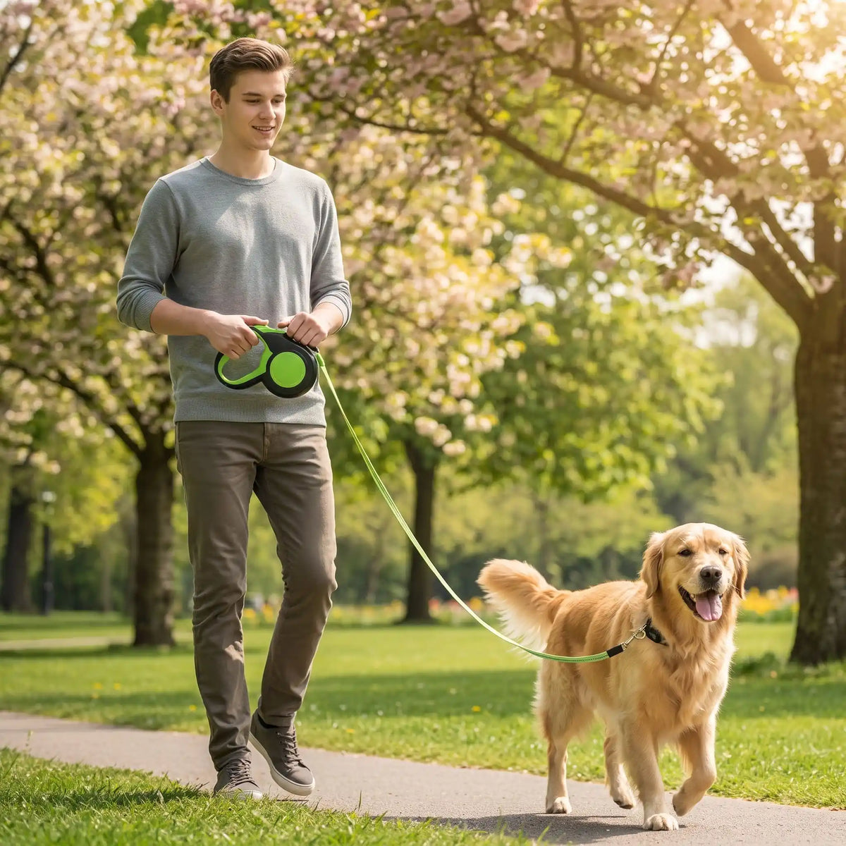 Laisse enrouleur pour Chien | Mécanisme Rétractable - Excursion Chien