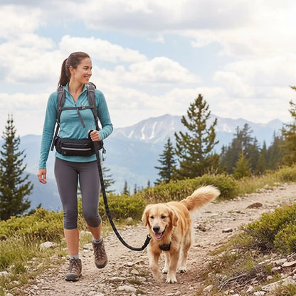 Laisse pour Canicross | Ceinture Mains Libres Pochette - Excursion Chien