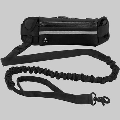 Laisse pour Canicross | Ceinture Mains Libres Pochette - Excursion Chien