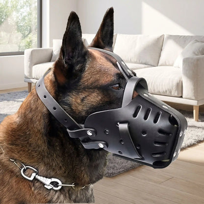 Muselière cuir pour chien | Sereniq