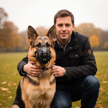 Muselière cuir pour chien | Sereniq