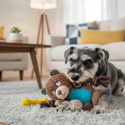 peluche chien anti stress