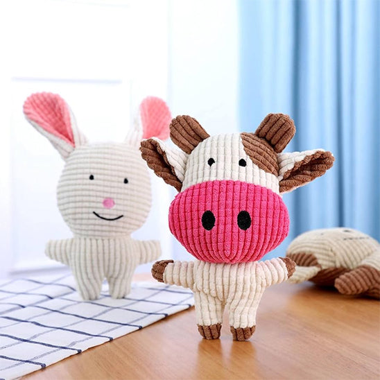 peluche chien en forme de vache