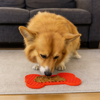 Tapis de lechage chien qui occupe et apaise l'animal
