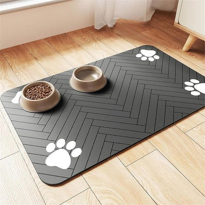 Tapis gamelle chien Surface texturée qui maintient le tapis stable sur tous types de sols et empêche les déplacements pendant les repas
