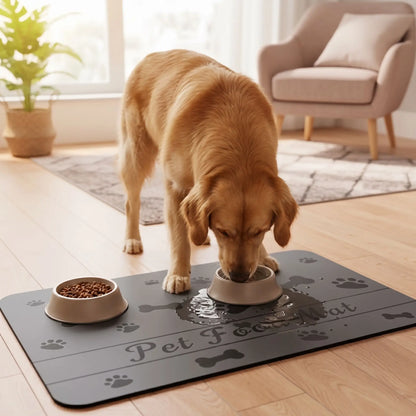 Tapis Gamelle Absorbant Antidérapant | CleanPaws