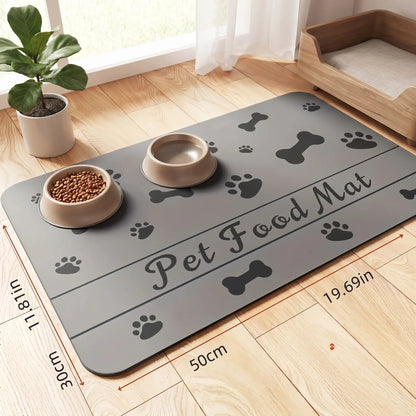 Tapis Gamelle Absorbant Antidérapant | CleanPaws
