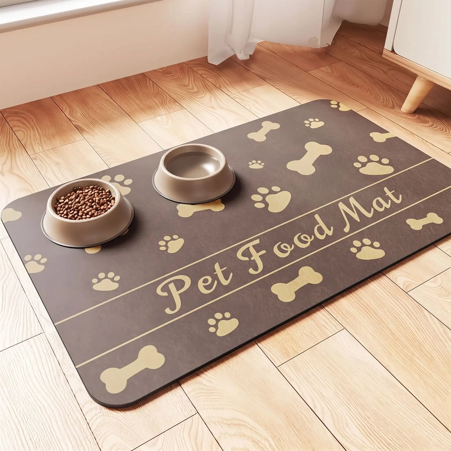 Tapis Gamelle Absorbant Antidérapant | CleanPaws