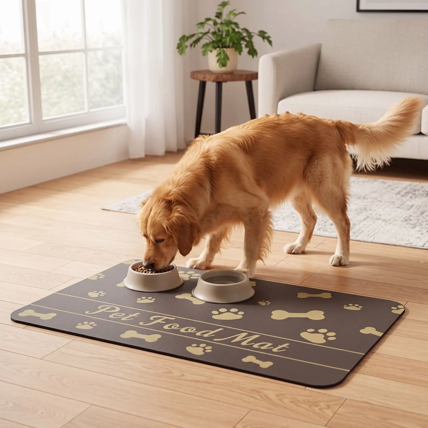 Tapis Gamelle Absorbant Antidérapant | CleanPaws