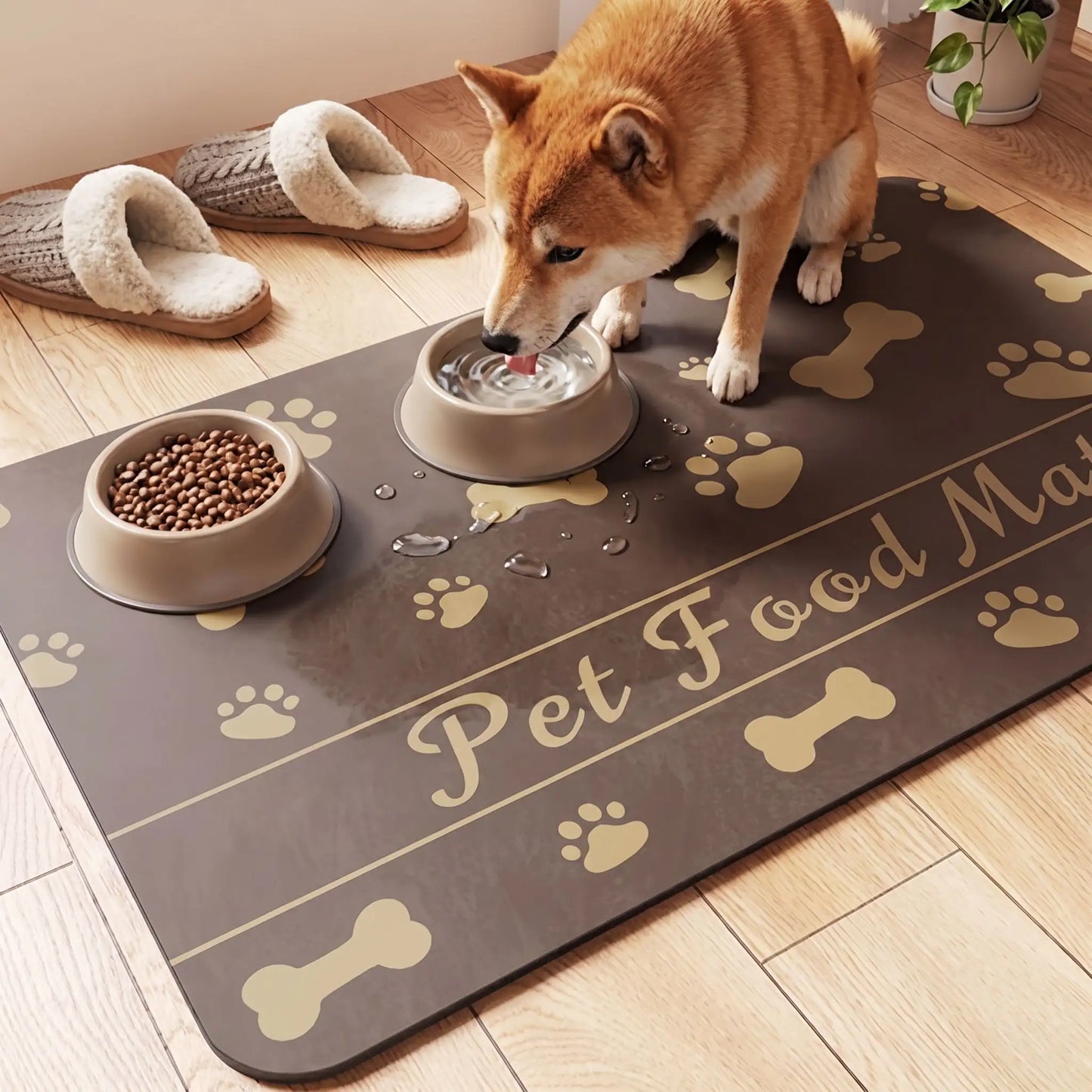 Tapis Gamelle Absorbant Antidérapant | CleanPaws
