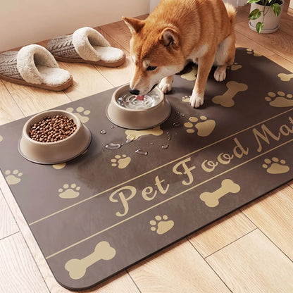 Tapis Gamelle Absorbant Antidérapant | CleanPaws