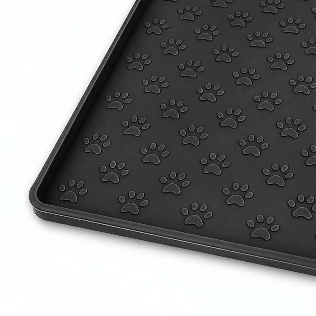 Tapis Sous Gamelle Chien Noir | Silicone antidérapant - Excursion Chien