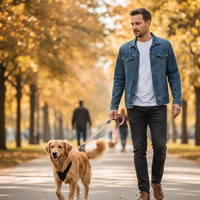 une laisse de chien avec poignée rembourrée